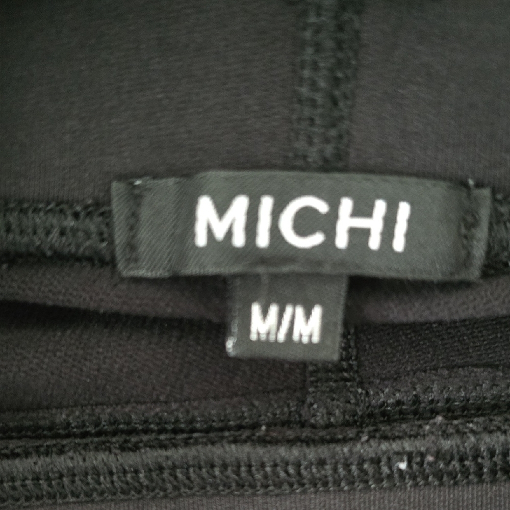 MICHI Classic Black Leggings Front Seam Detail Size M - Picture 2 of 5